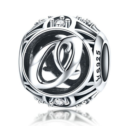 925 Sterling Silver Letter Charms - TEA LU SHOP