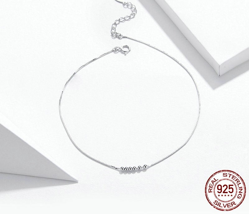 925 Sterling Silver Summer Anklet - TEA LU SHOP