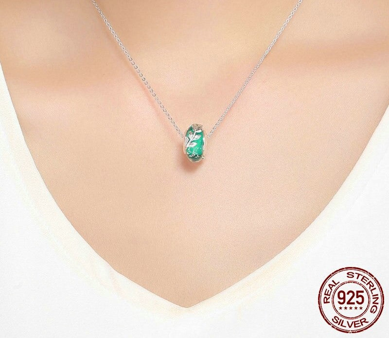925 Sterling Silver Tree Leaves Stopper - TEA LU SHOP