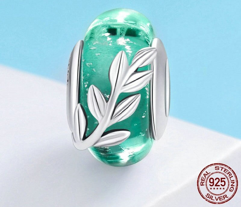 925 Sterling Silver Tree Leaves Stopper - TEA LU SHOP