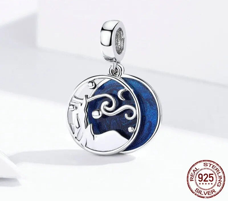 925 Sterling Silver Sky Night Blue Pendant - TEA LU SHOP
