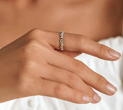 925 Sterling Silver Sparkling Heart Love Ring - TEA LU SHOP