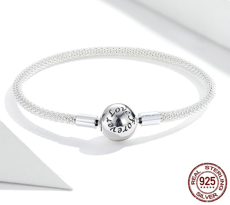 925 Sterling Silver Classic Love Forever Bracelet - TEA LU SHOP