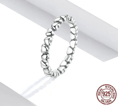 925 Sterling Silver Forever Love Heart Ring - TEA LU SHOP