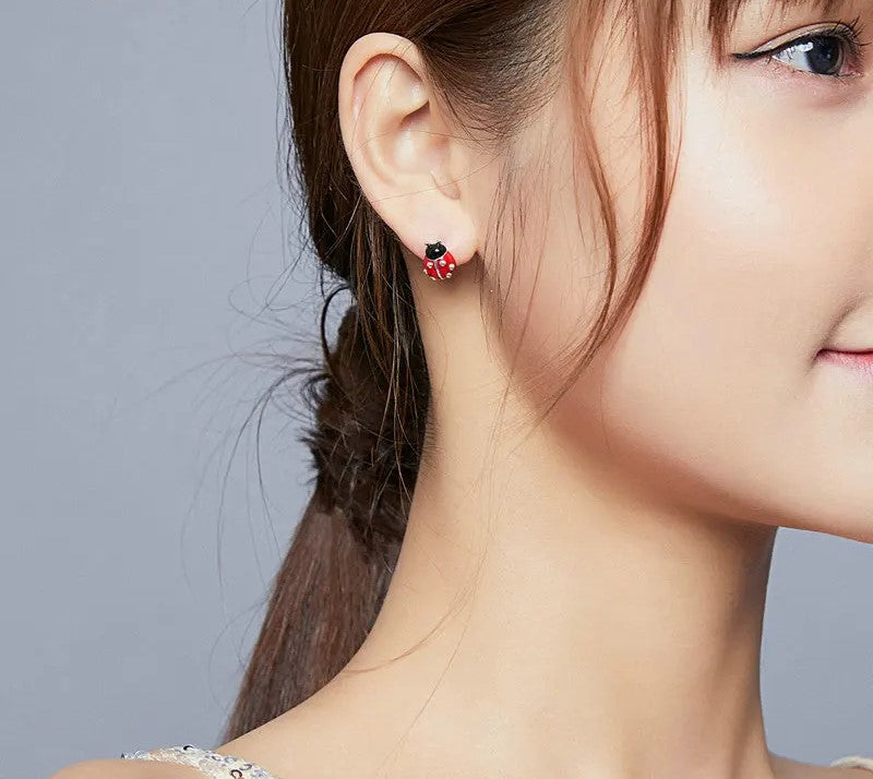 925 Sterling Silver Stud Earrings - TEA LU SHOP