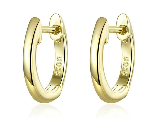 925 Sterling Silver Tiny Hoop Earrings - TEA LU SHOP