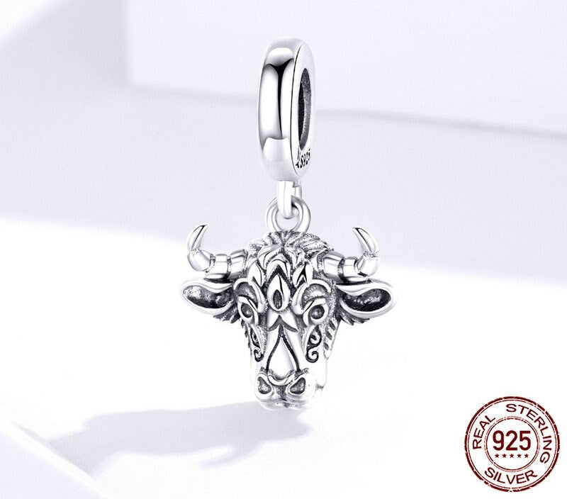 925 Sterling Silver Bull Pendant - TEA LU SHOP