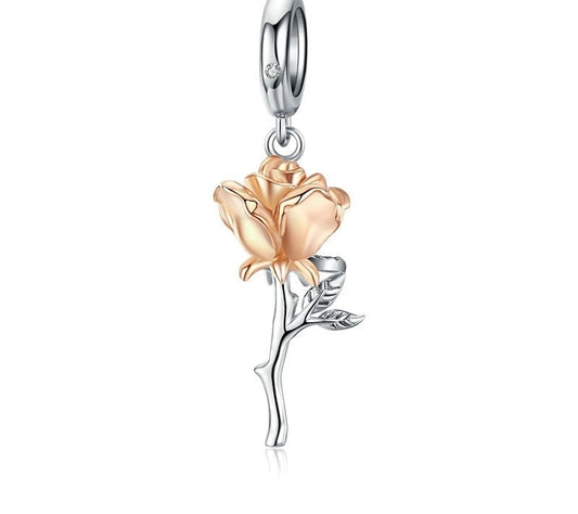 925 Sterling Silver Rose Gold Pendant - TEA LU SHOP
