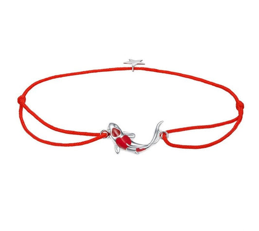 925 Sterling Silver Lucky Fish Rope Bracelet - TEA LU SHOP