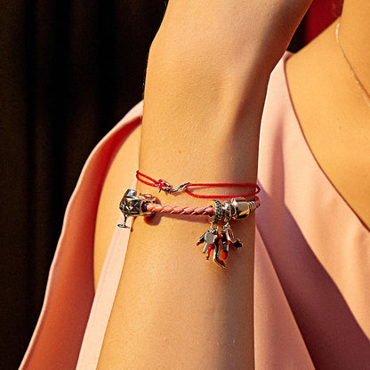 925 Sterling Silver Lucky Fish Rope Bracelet - TEA LU SHOP