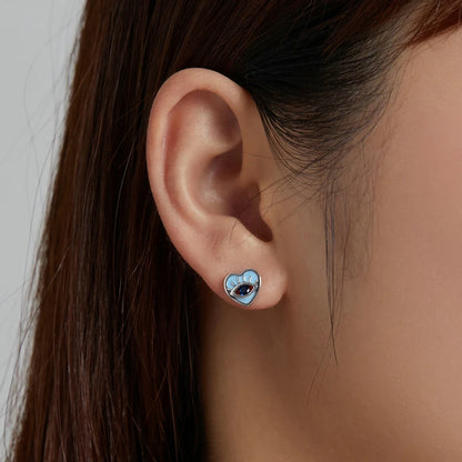 925 Sterling Silver Blue Devil Eye Earrings - TEA LU SHOP