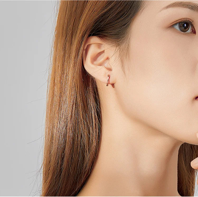 925 Sterling Silver Hoop Earrings - TEA LU SHOP