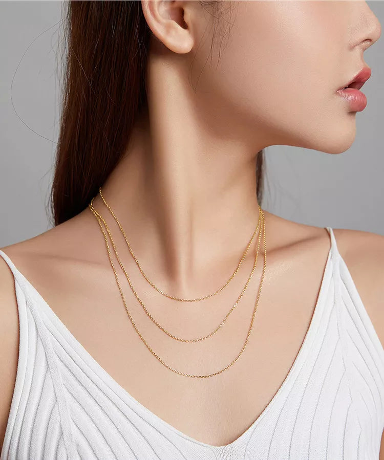 925 Sterling Silver Classic Basic Chain - TEA LU SHOP