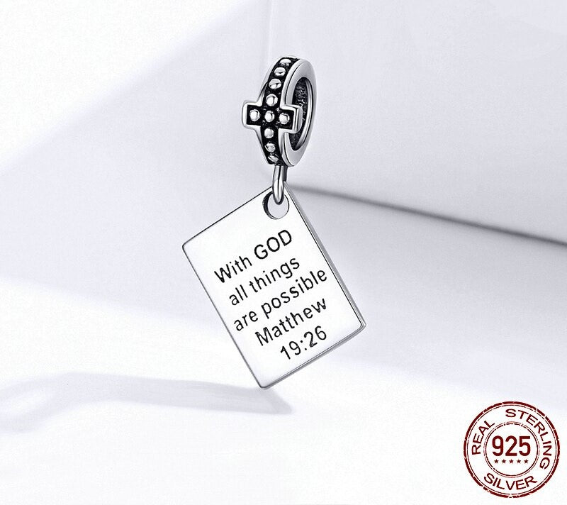Sterling Silver Bible Pendant 