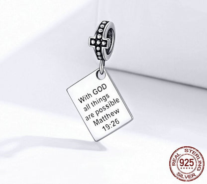 Sterling Silver Bible Pendant 