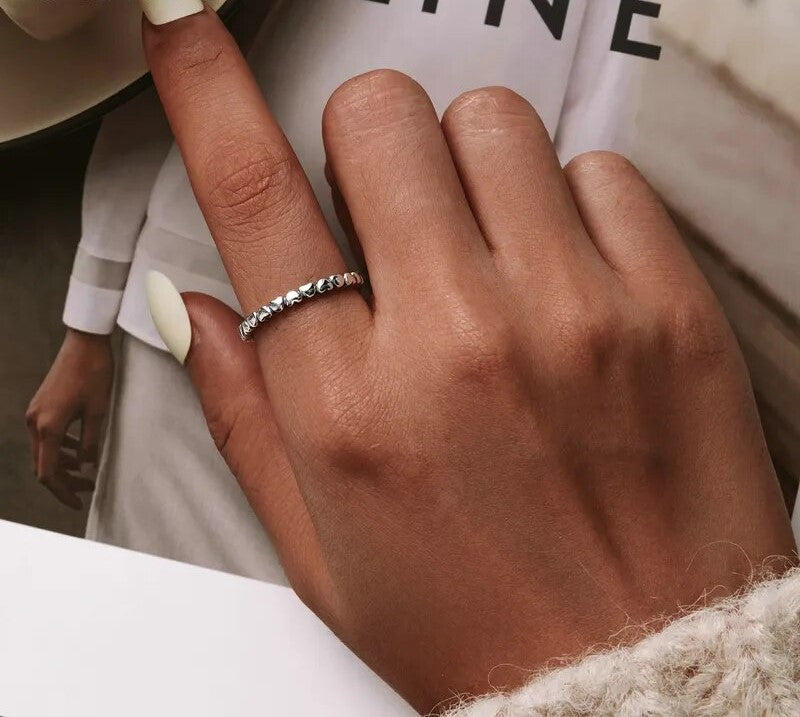 925 Sterling Silver Forever Love Heart Ring - TEA LU SHOP