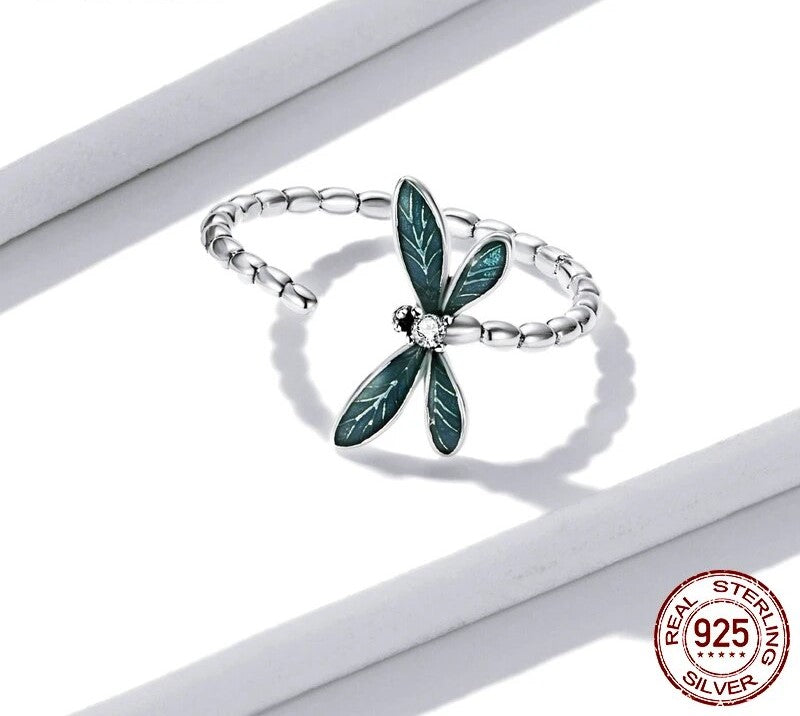 Green Dragonfly Ring 