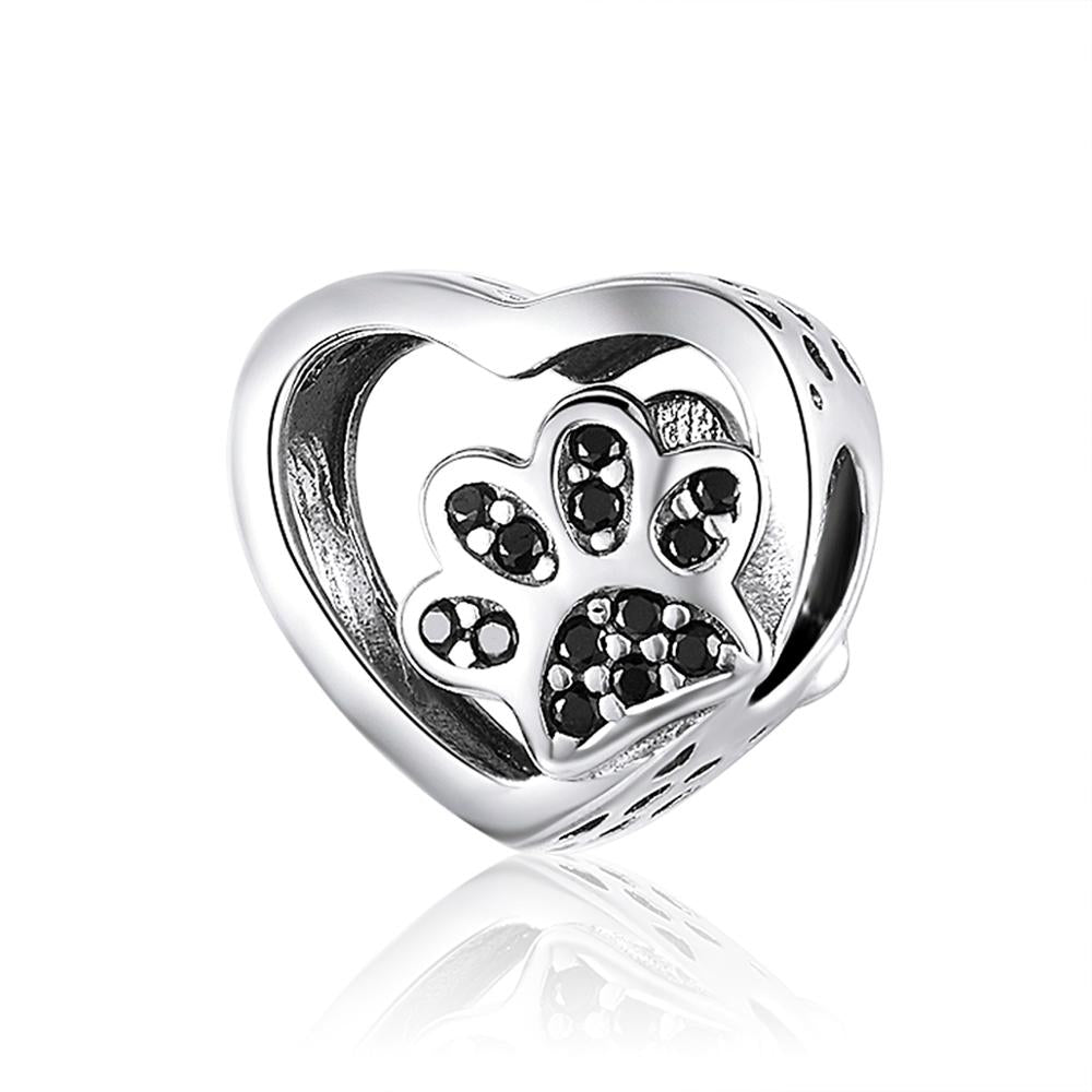925 Sterling Silver Heart-shape Charms - TEA LU SHOP