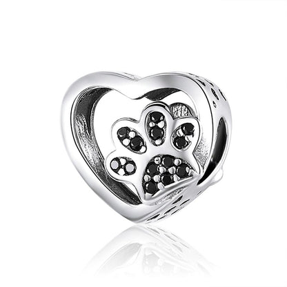 925 Sterling Silver Heart-shape Charms - TEA LU SHOP