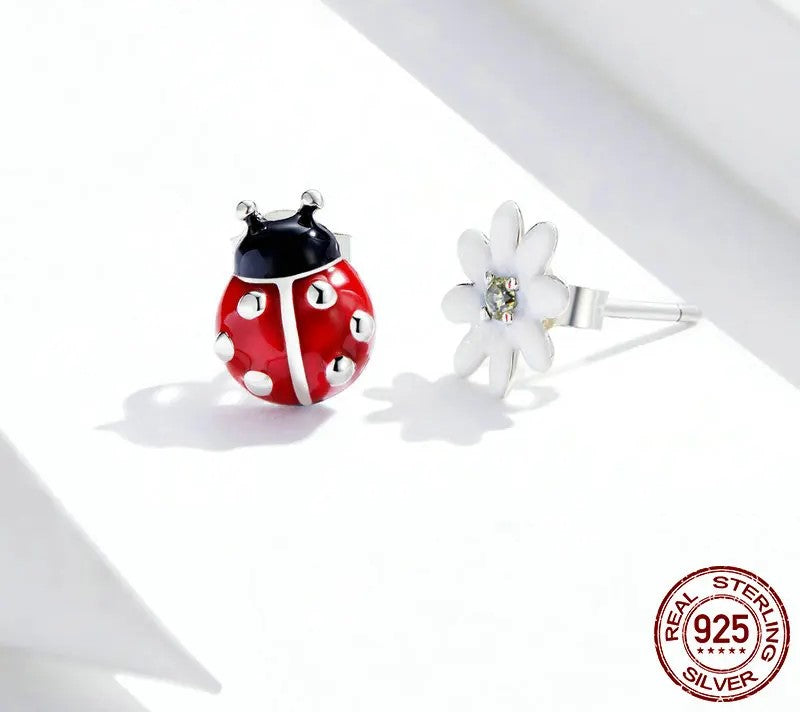 925 Sterling Silver Stud Earrings - TEA LU SHOP