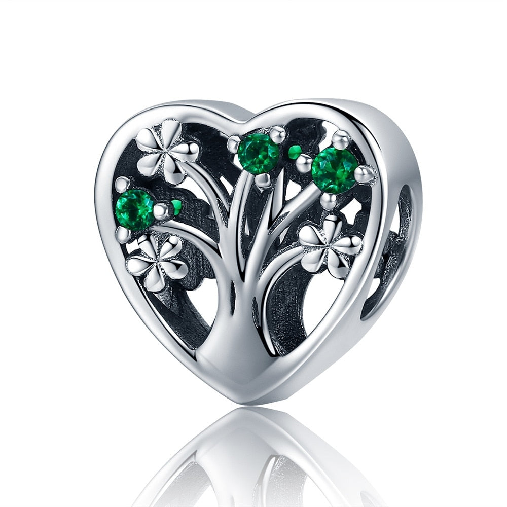 925 Sterling Silver Heart-shape Charms - TEA LU SHOP