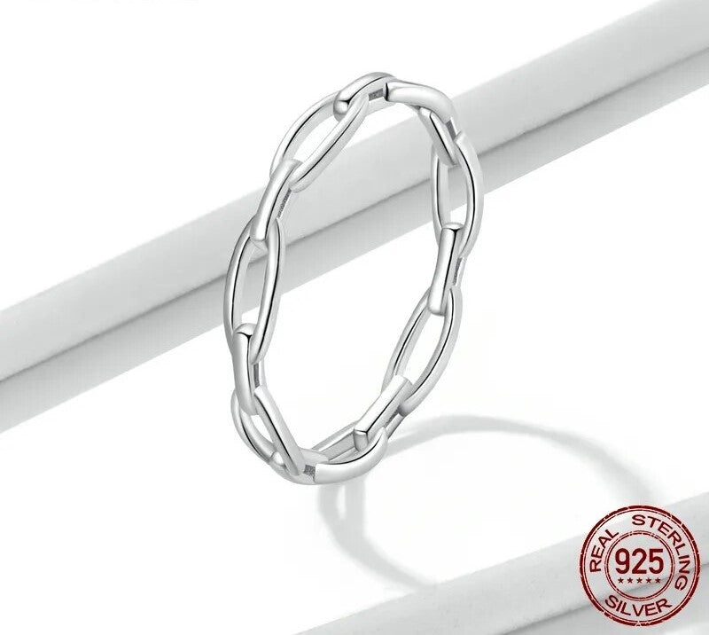 925 Sterling Silver Bohemian Style Geometric Ring - TEA LU SHOP