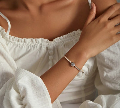 925 Sterling Silver Butterfly Basic Bracelet - TEA LU SHOP