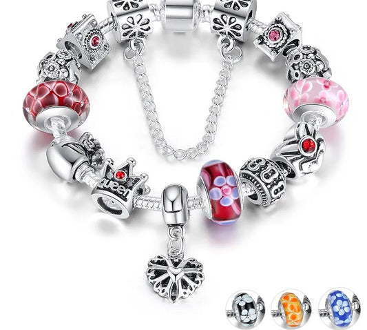 925 Sterling Silver Charm Bracelets - TEA LU SHOP