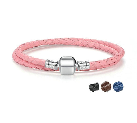 925 Sterling Silver Leather Bracelets - TEA LU SHOP