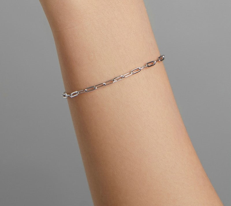 925 Sterling Silver Simple Bracelet - TEA LU SHOP