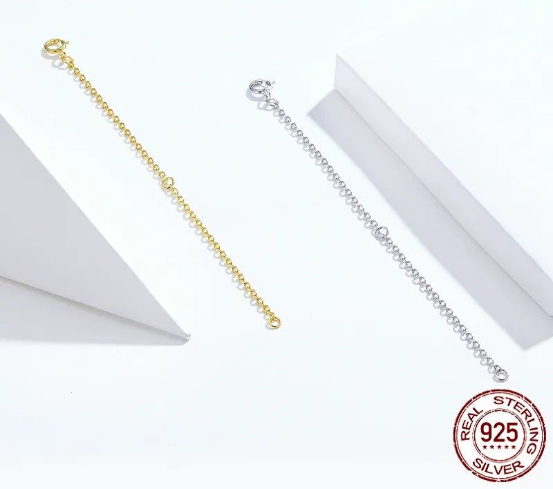 925 Sterling Silver Extended Chains - TEA LU SHOP