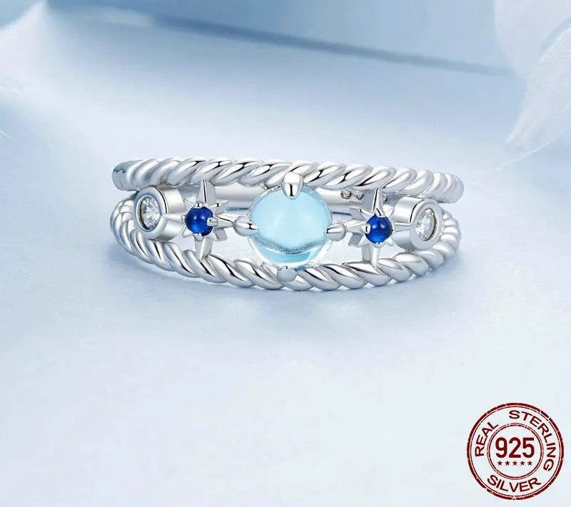 925 Sterling Silver Starry Ring - Shine Bright Store