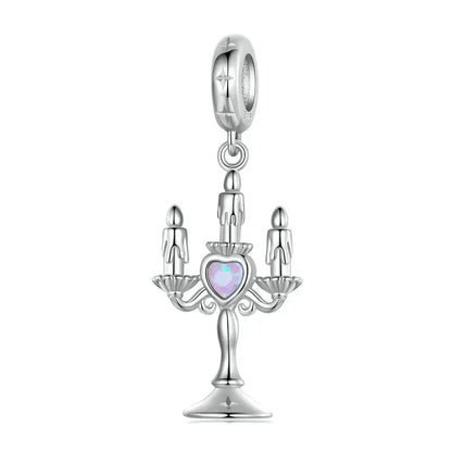 925 Sterling Silver Romantic Candlestick Pendant