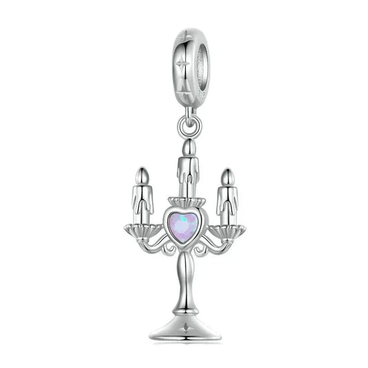 925 Sterling Silver Romantic Candlestick Pendant