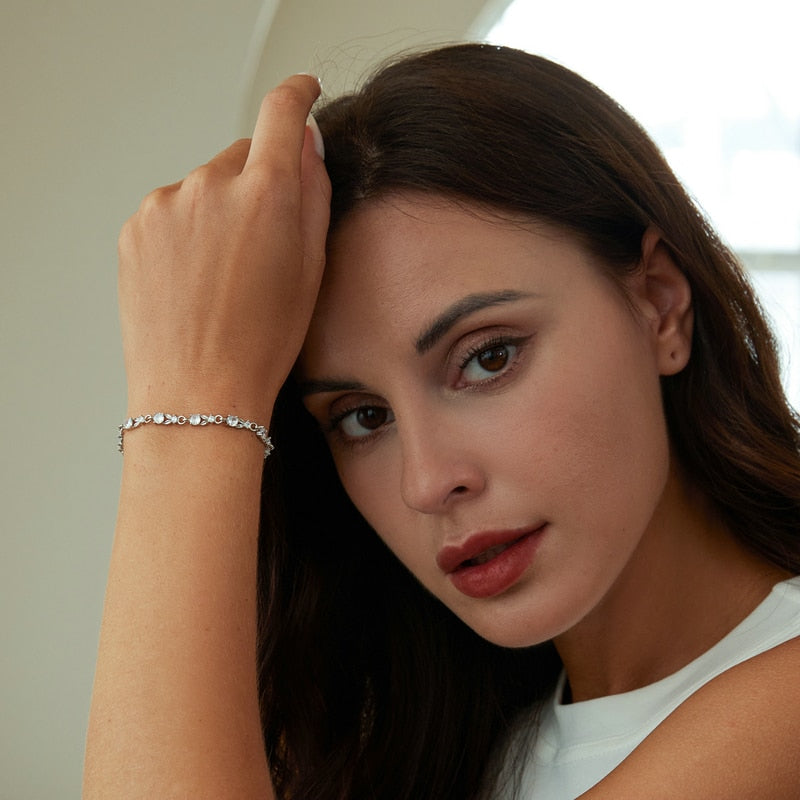 Luxury Rose Gold Bracelet for Women with Zircon - TEA LU SHOP