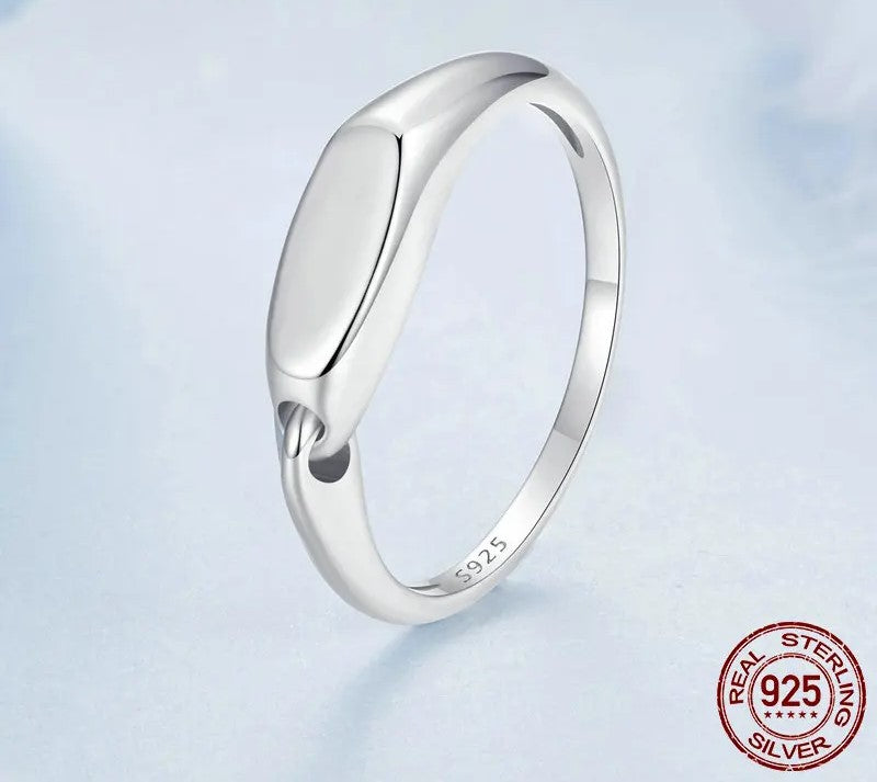925 Sterling Silver Minimalist Interlocked Ring - Shine Bright Store