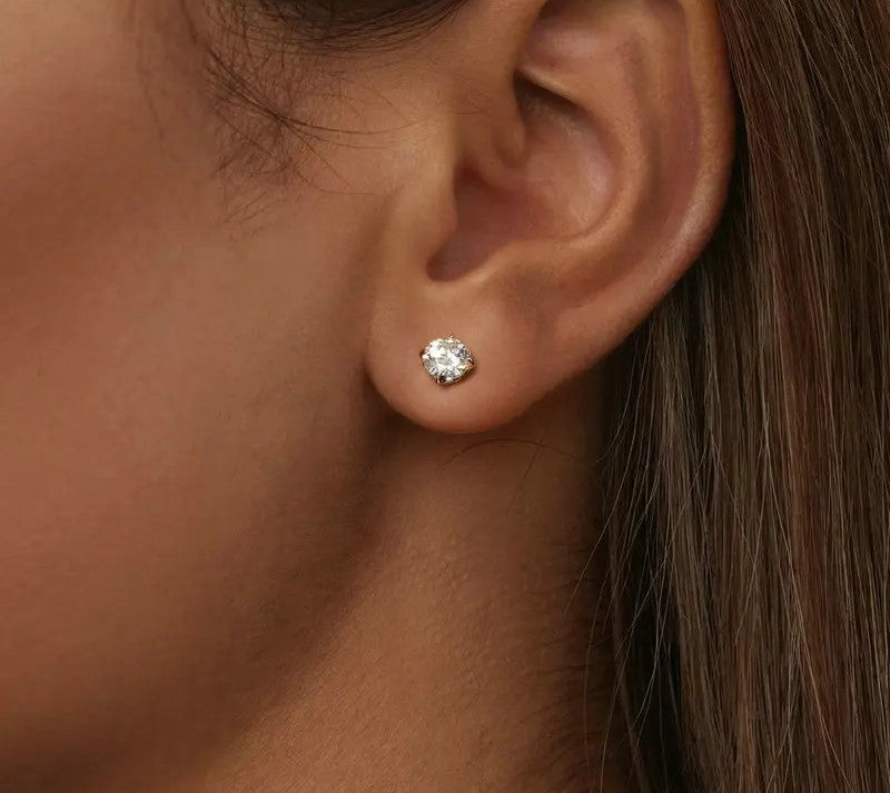 925 Sterling Silver Moissanite Stud Earrings - Shine Bright Store