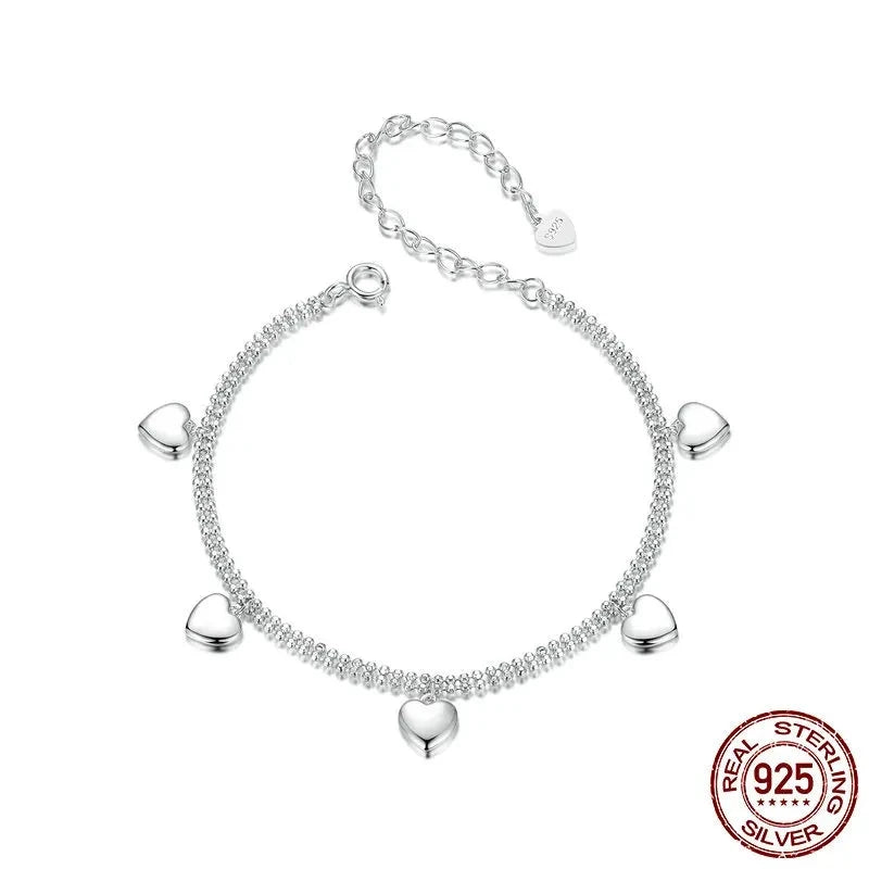 925 Sterling Silver Double layer Beads Bracelet