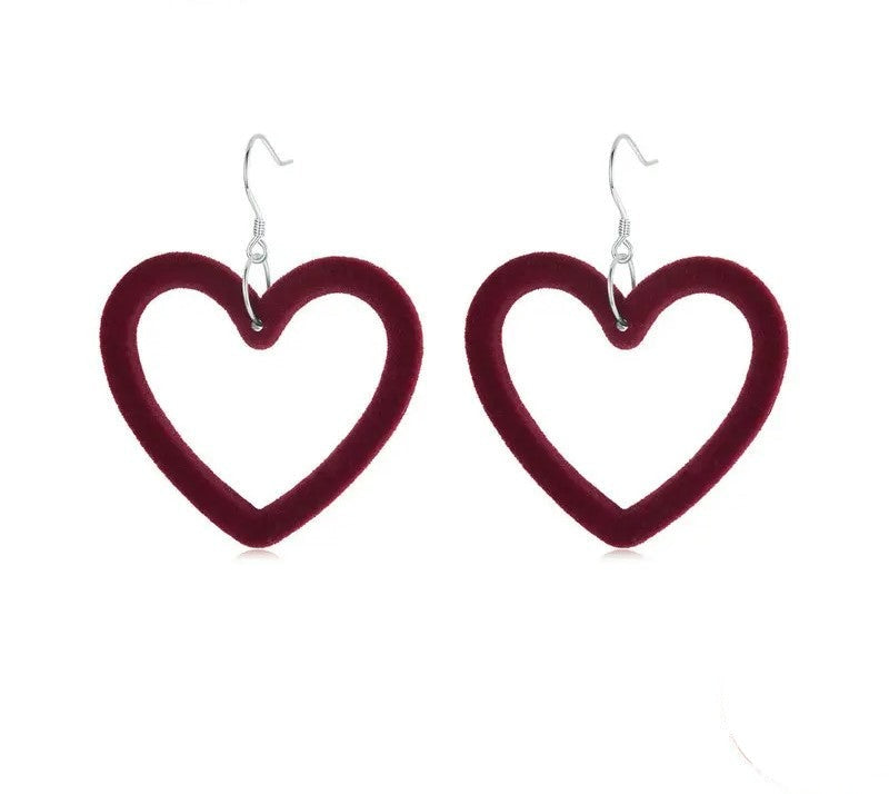 925 Sterling Silver Large Heart Earrings - Shine Bright Store