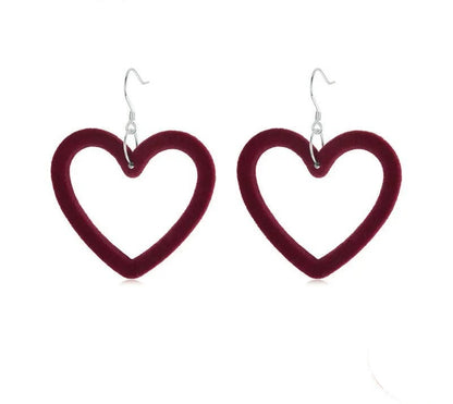 925 Sterling Silver Large Heart Earrings - Shine Bright Store
