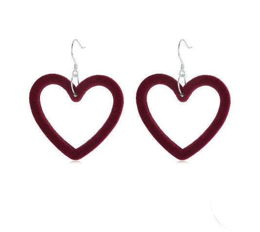 925 Sterling Silver Large Heart Earrings - Shine Bright Store