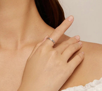925 Sterling Silver Sea Wave Ring - TEA LU SHOP