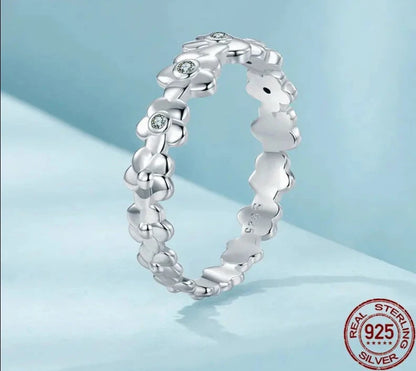 925 Sterling Silver Daisy Ring