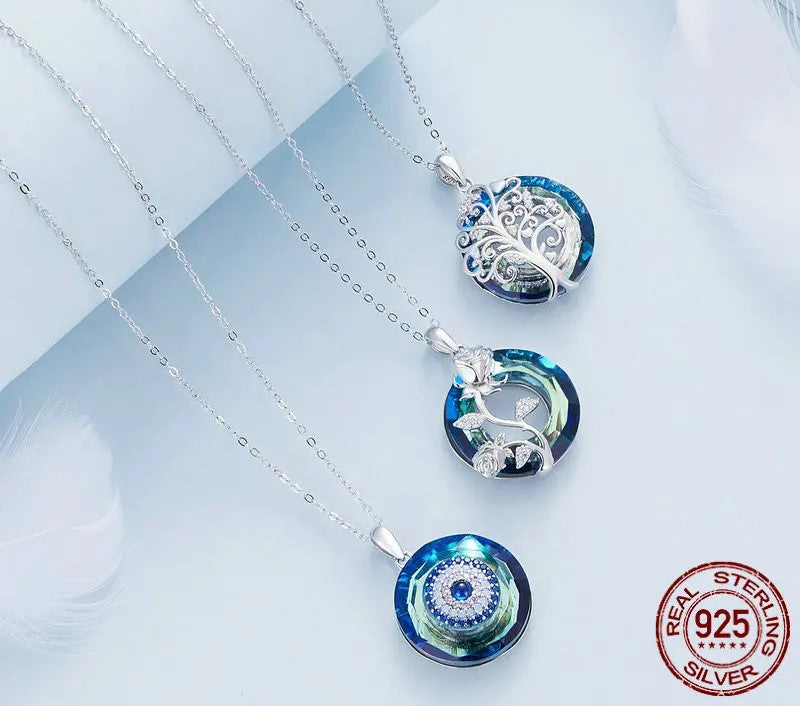 925 Sterling Silver Necklace with Pendant - TEA LU SHOP