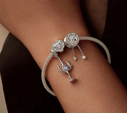 925 Sterling Silver Romantic Tableware Charm
