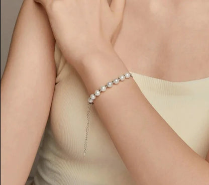 925 Sterling Silver Pearl Bracelet