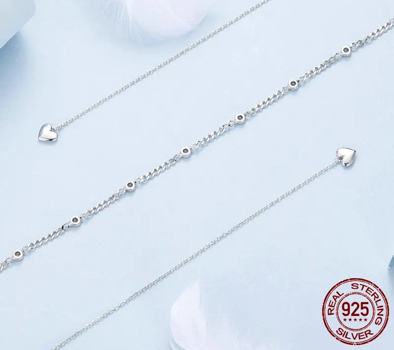 925 Sterling Silver Double Layered love Heart Necklace - Shine Bright Store