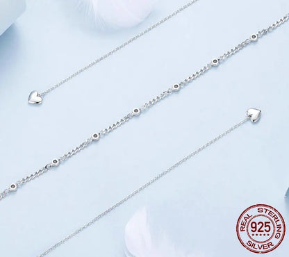 925 Sterling Silver Double Layered love Heart Necklace - Shine Bright Store