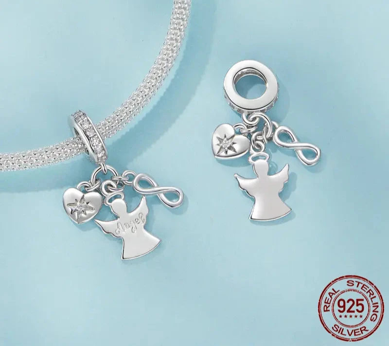 925 Sterling Silver Guardian Angel Pendant