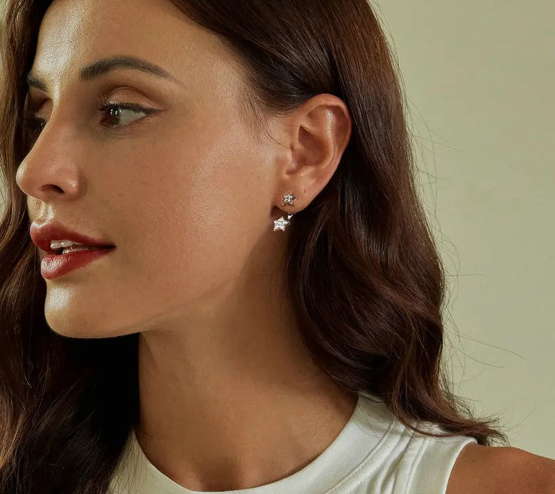 925 Sterling Silver Hypoallergenic Star Earrings - Shine Bright Store